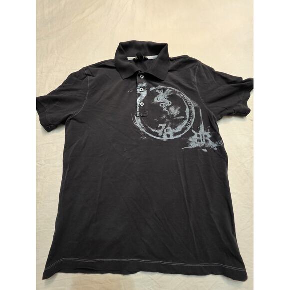 Banana Republic Surf Style Men's Size Medium 3 Button Black Collared Short... - Picture 1 of 6